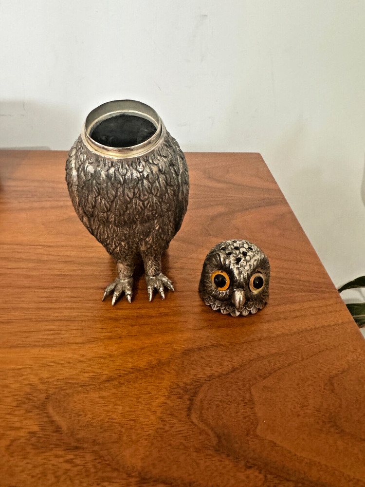 Silver Plate Owl Sugar Caster Corbell and Co.