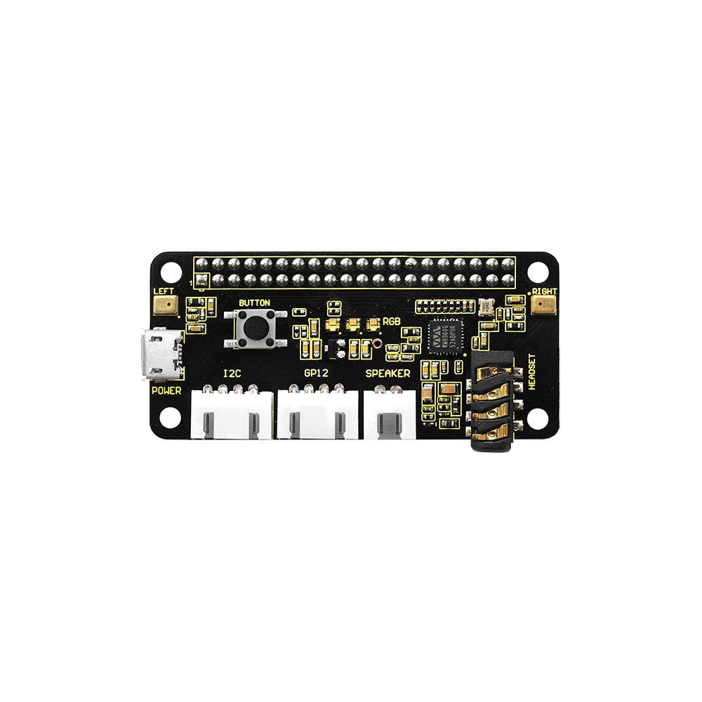 ReSpeaker 2-Mic Pi HAT V1.0 for Raspberry Pi 4/4B, Raspberry Pi 3 3B+/2 2B