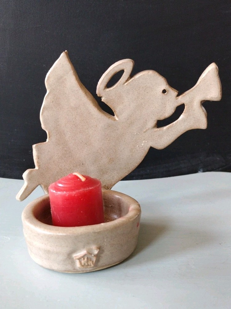 Handmade Ceramic Angel Candle Holder