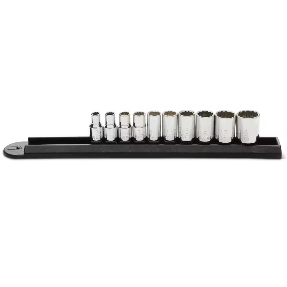 1/4 In. Drive 12-Point Socket Set (10-Piece)