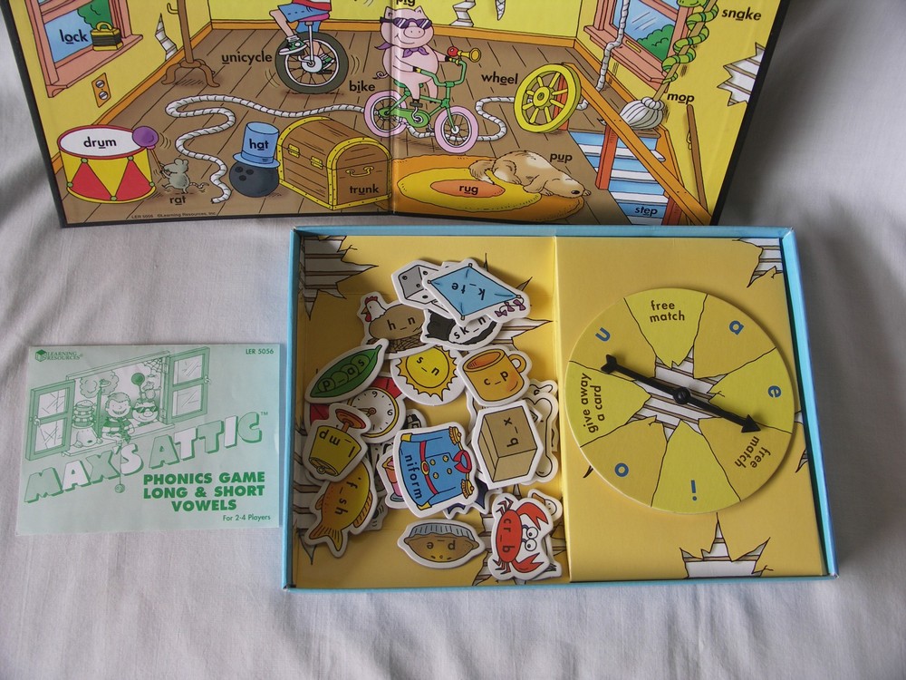 Max's Attic Phonics Game Long & Short Vowels Learning Resources Complete