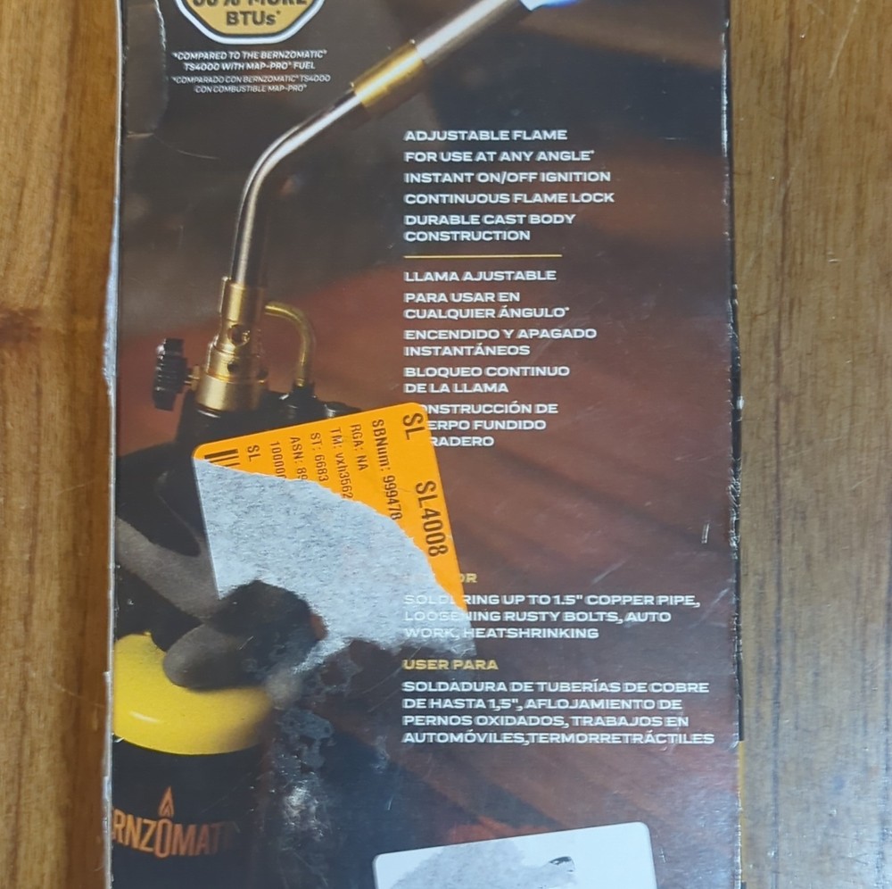 BernzOmatic TS8000 Pro Series Adjustable Flame Propane Torch