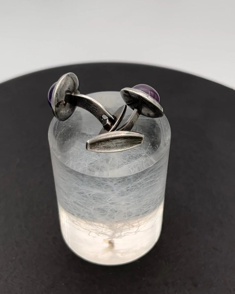 Niels Erik From Sterling Silver Cufflinks with Amethyst