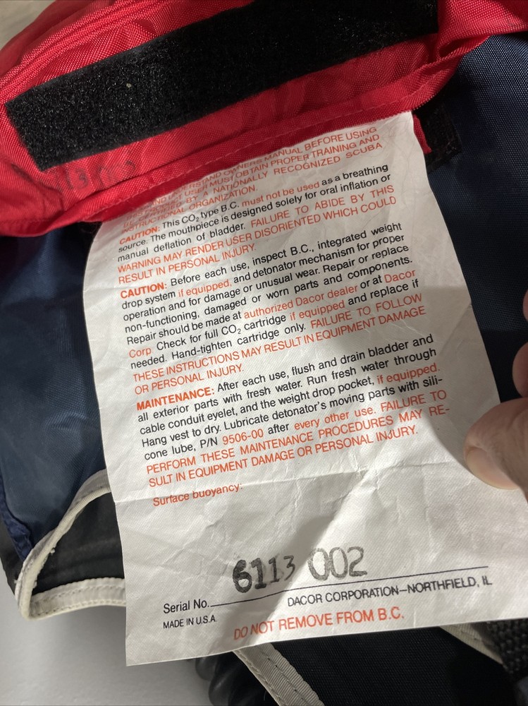 dacor scuba vest