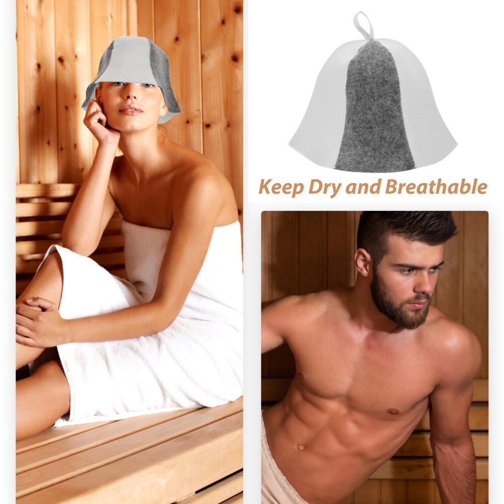 Sauna Bathroom Comfortable Sauna Room Hat Bathing Hat Bathroom Sauna