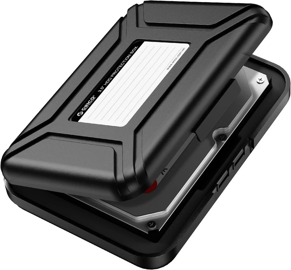 Hard Drive Case 3.5 inch HDD Storage Carrying Case Anti-Static and Shockproof...