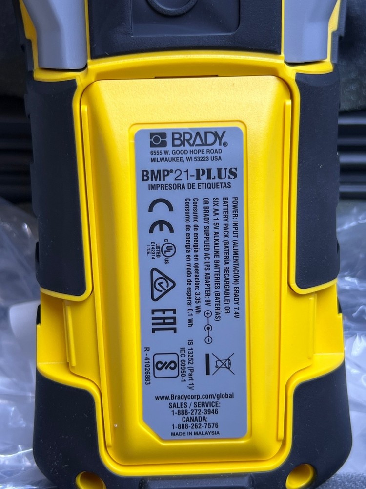 Brady BMP21-PLUS Lable Printer
