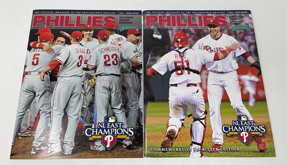 2010 NLDS PHILLIES CINCINNATI REDS Program Roy Halladay NO HITTER (2)