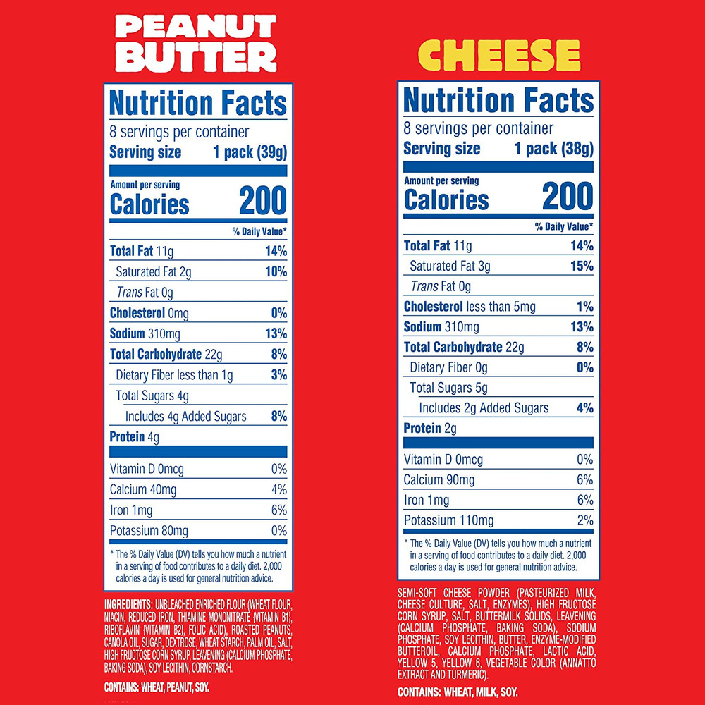Cheese Sandwich Crackers, 48 Snack Packs (6 Boxes)