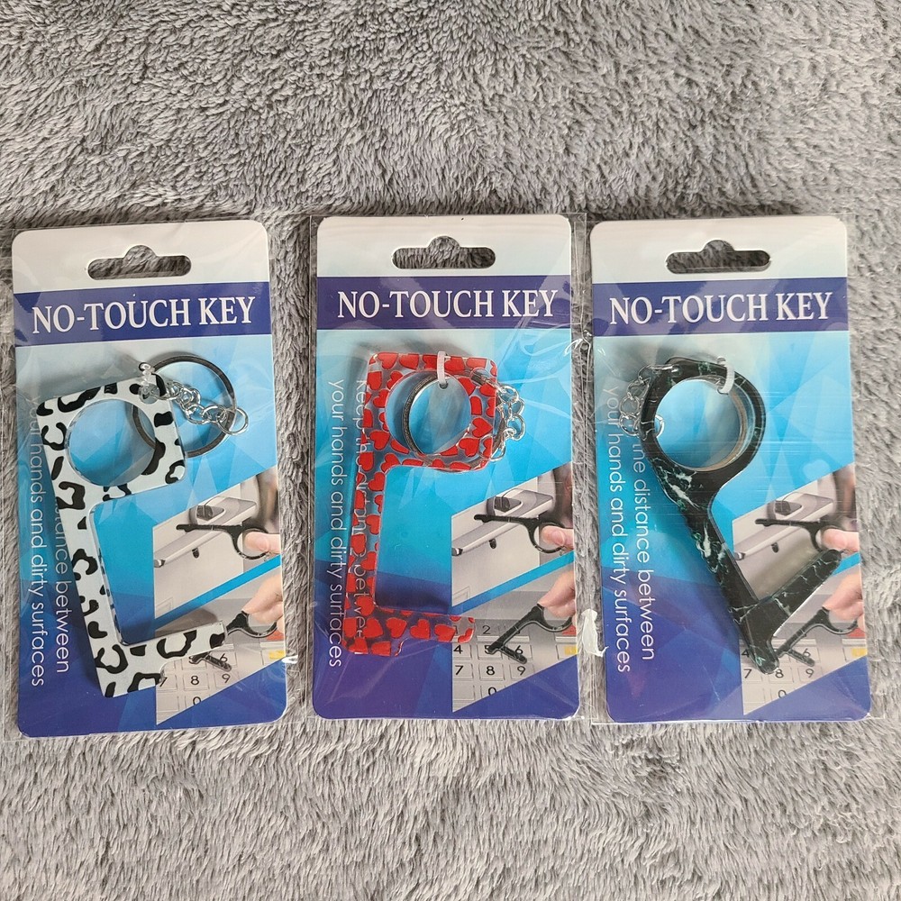 No touch keychain tool door opener