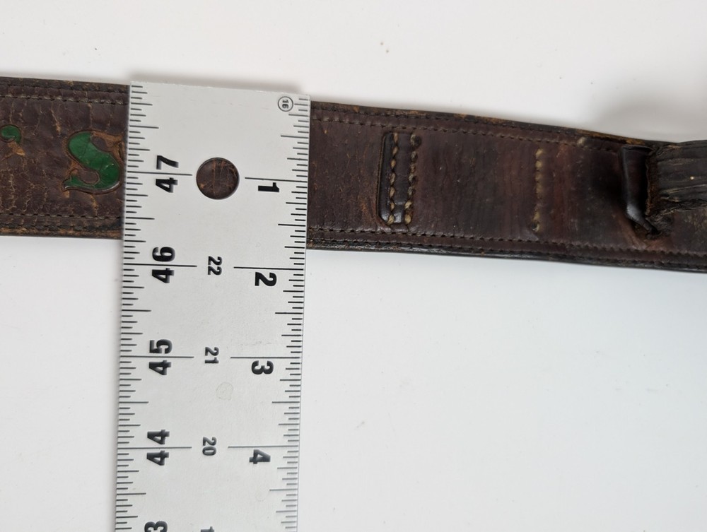 Vintage Leather Shotgun Shell Ammo Belt 11 Loop 58” ROG S