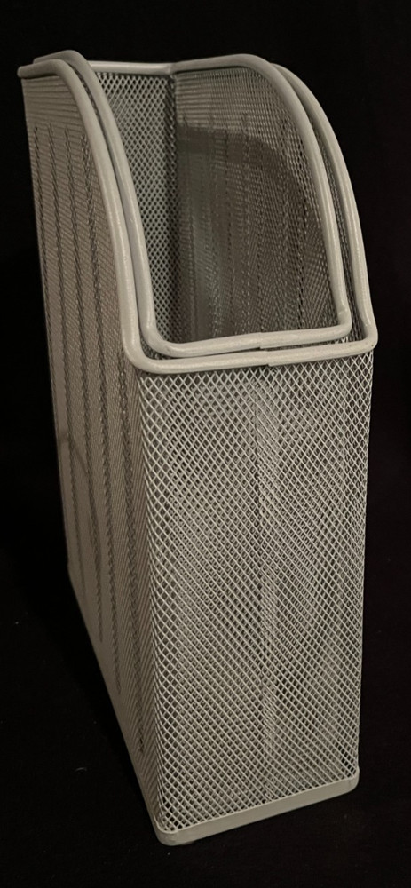 File / Magazine Holders Ikea White Metal Mesh Stackable File Holders