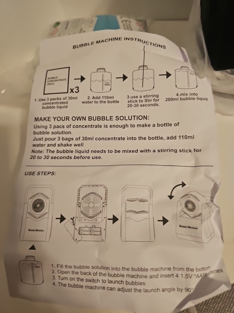 Portable Automatic Bubble Machine