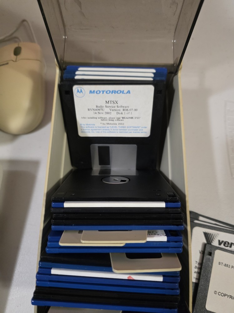 36 3.5" 720K Floppy Disk Lot Motorola Radio Programming Software
