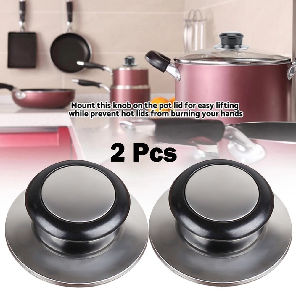 Lid Knobs Cap With Screws Kitchen Tools Replacement 2pcs Cookware Handgrip
