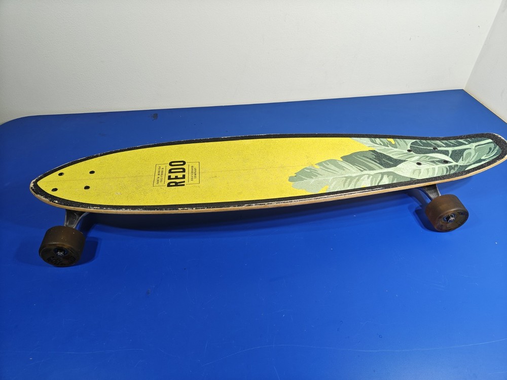 Redo Tropical Longboard Skateboard with Leaf Design