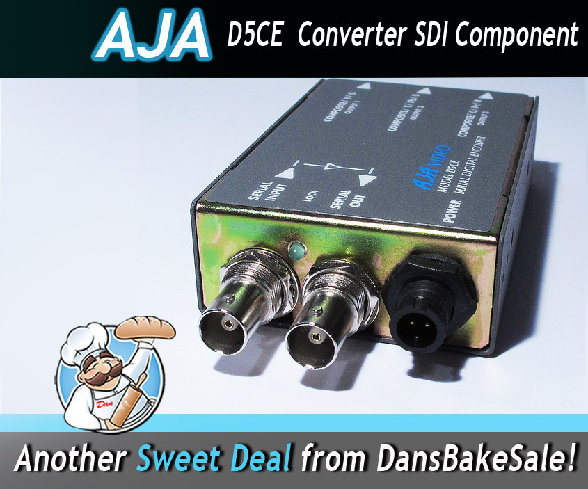 AJA D5CE SDI to Component/Composite Analog Video Decoder INCLUDES Power Supply!