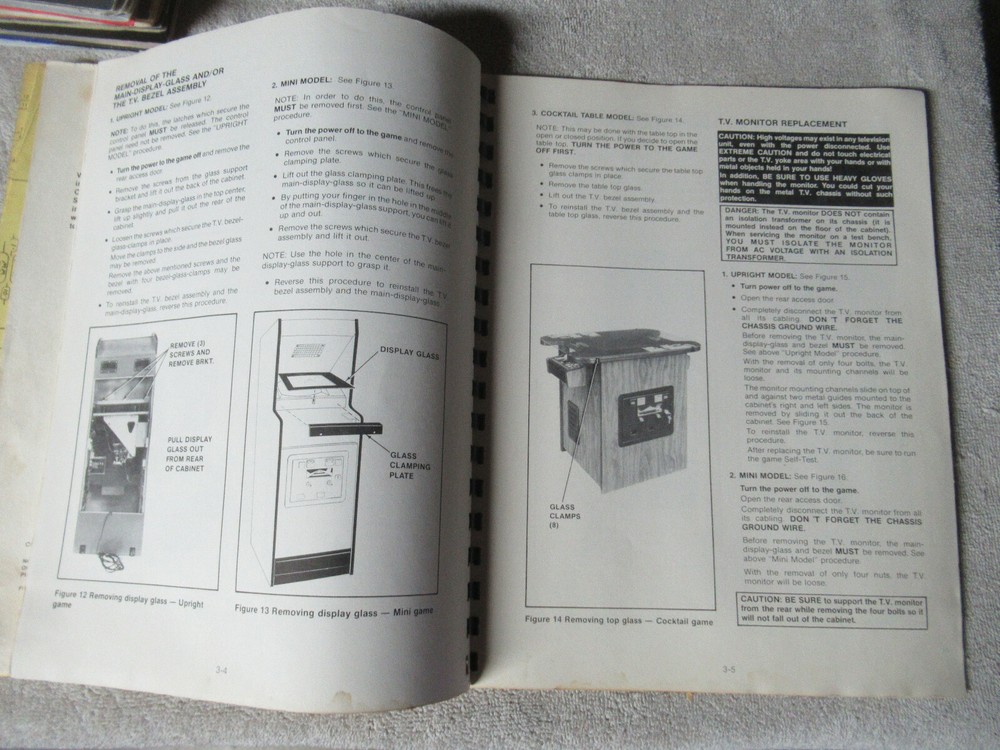 poor condition MS PAC MAN w/schematics ARCADE GAME owners manual