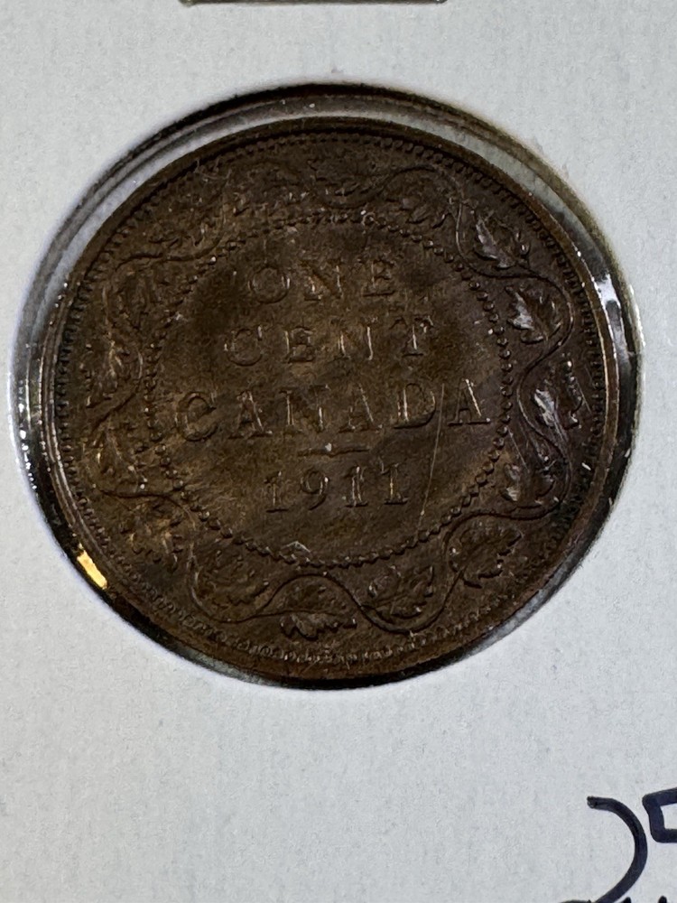 1911 Canada Large Cent Bronze Coin