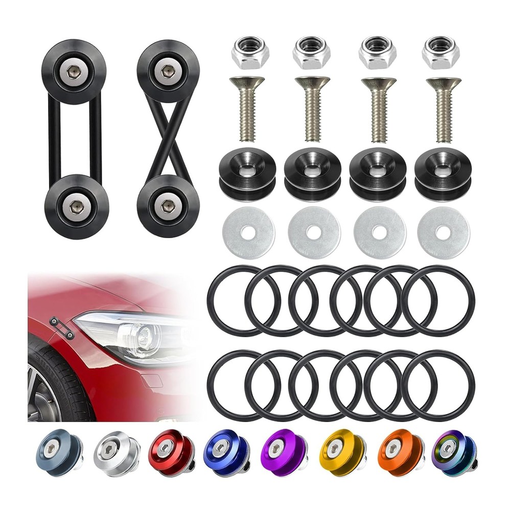 BFXM Universal Bumper Clips Front Rear Quick Release Hold Down Brackets Kit