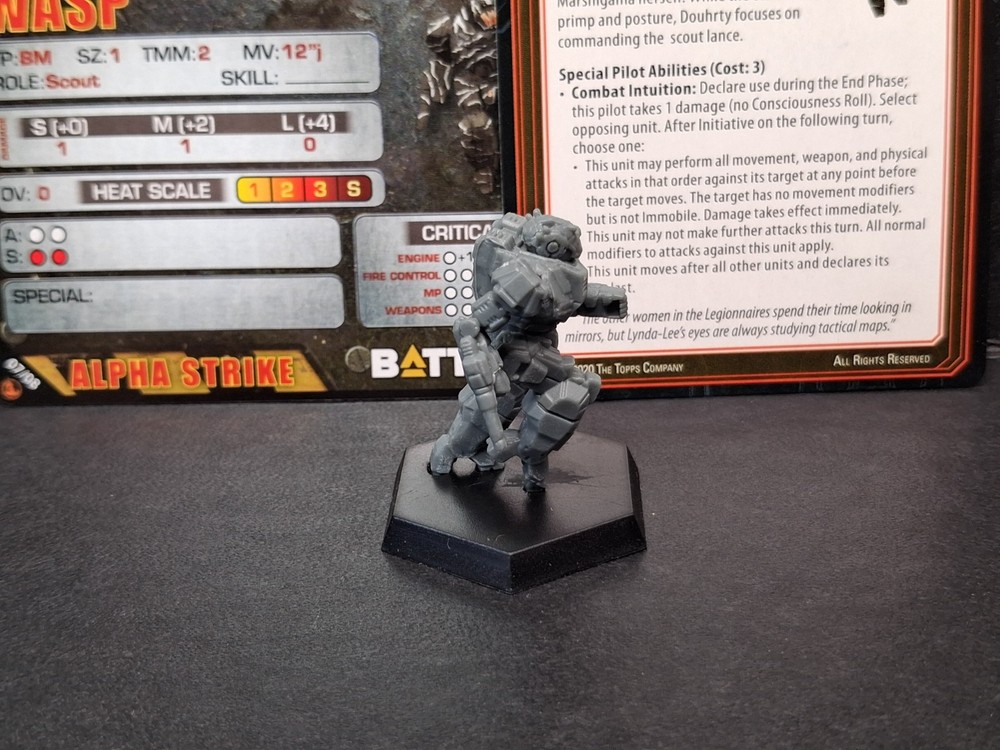 BattleTech Wasp Mech + Alpha Strike & Pilot Cards Inner Sphere Battle Lance