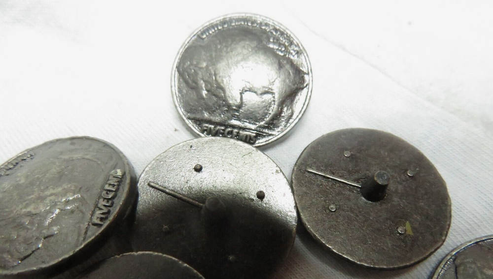Domed Buffalo Nickel Studs (Qty-10) (SSS-2)