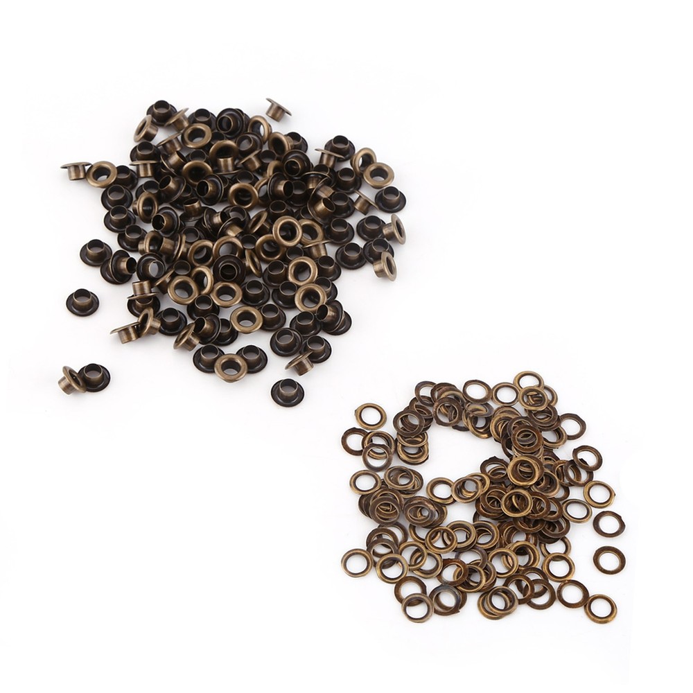 100Pcs 4mm Inner Diameter Small Grommets Eyelets W/Washers For Clothes Leather