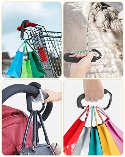 Stroller Hooks, 6.3" Large Stroller Clip, 2 Pack Stroller Hooks for Hanging