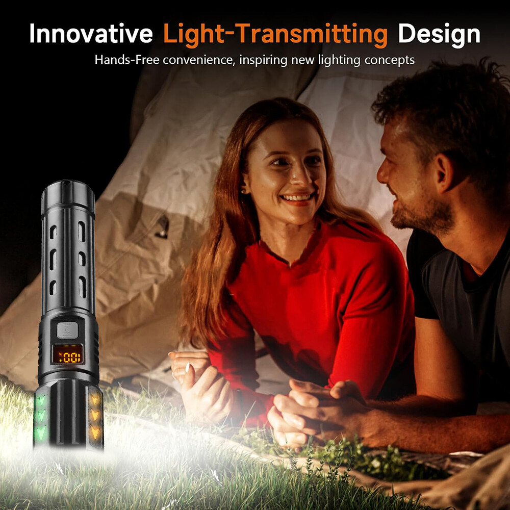 2 Pack LED Super Bright Flashlight Torch Tactical Lamp Zoomable 3 Modes Camping