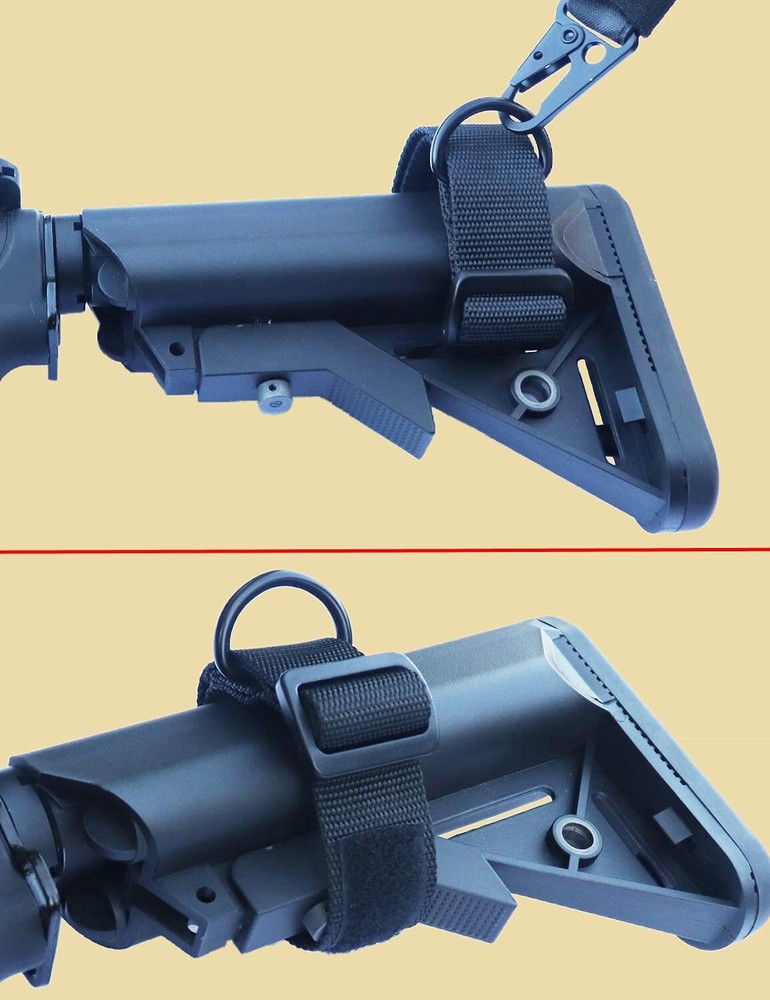 Gun Sling Loop Adapter Adjustable Heavy Duty Nylon Shoulder Strap with D Ring