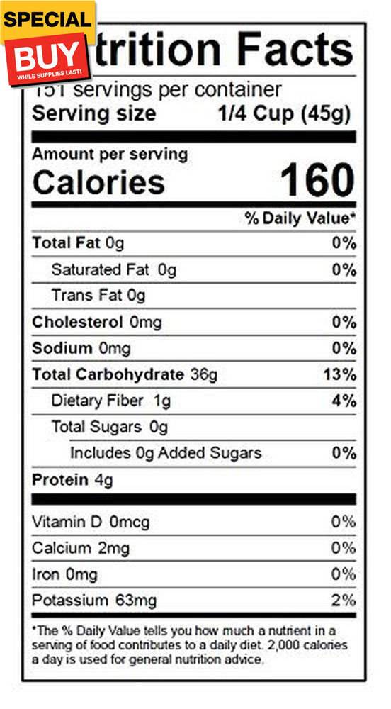 Authentic - Naturally Aged Long Grain Indian White Basmati Rice - 15 lbs