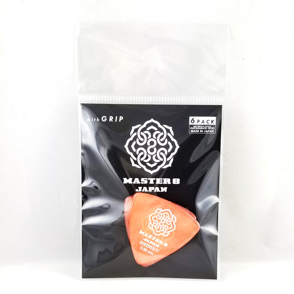Master 8 Japan INFINIX-U Grip Guitar Triangle Pick - 0.88mm Medium 6-Pack