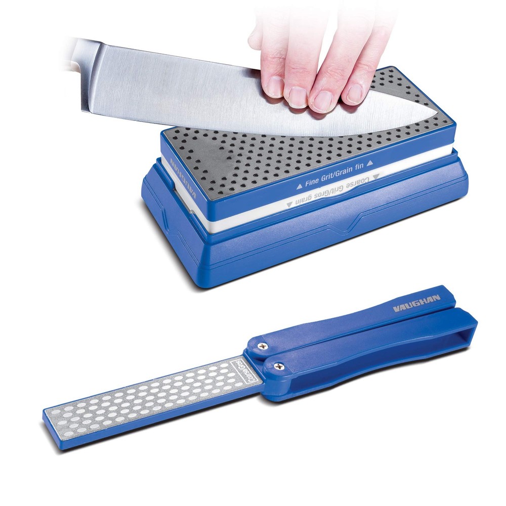 Vaughan 2 Pc Diamond Sharpening Set - Dual-Sided Benchtop & Portable
