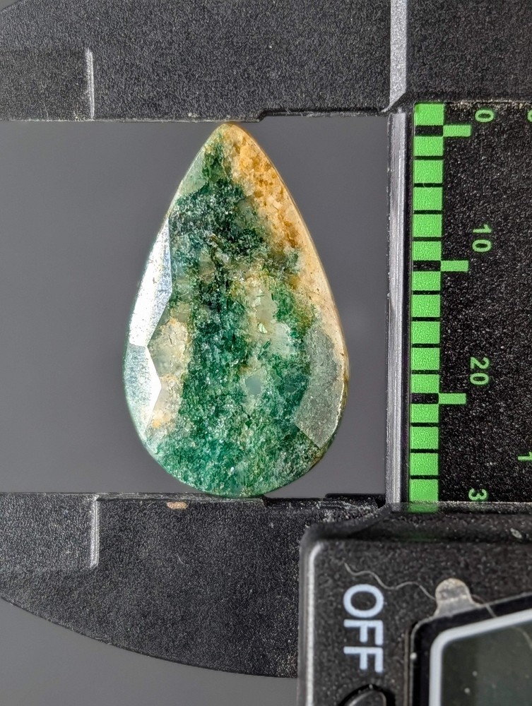 Moss Agate - Faceted Cabochon
