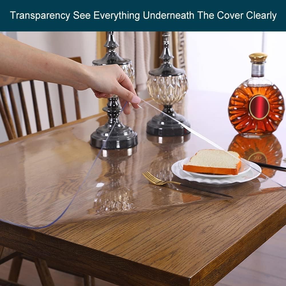 14x24 Clear Desk Blotter Mat - Waterproof Table Protector & Easy Clean Surface