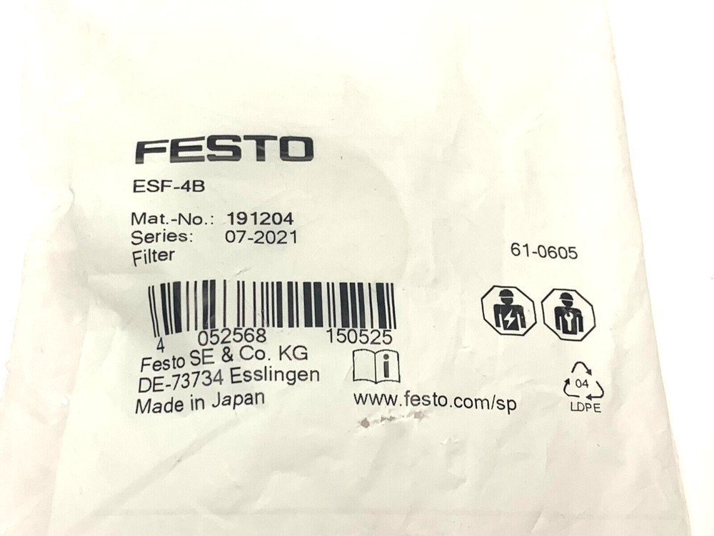 Festo ESF-4B Vacuum Filter 191204