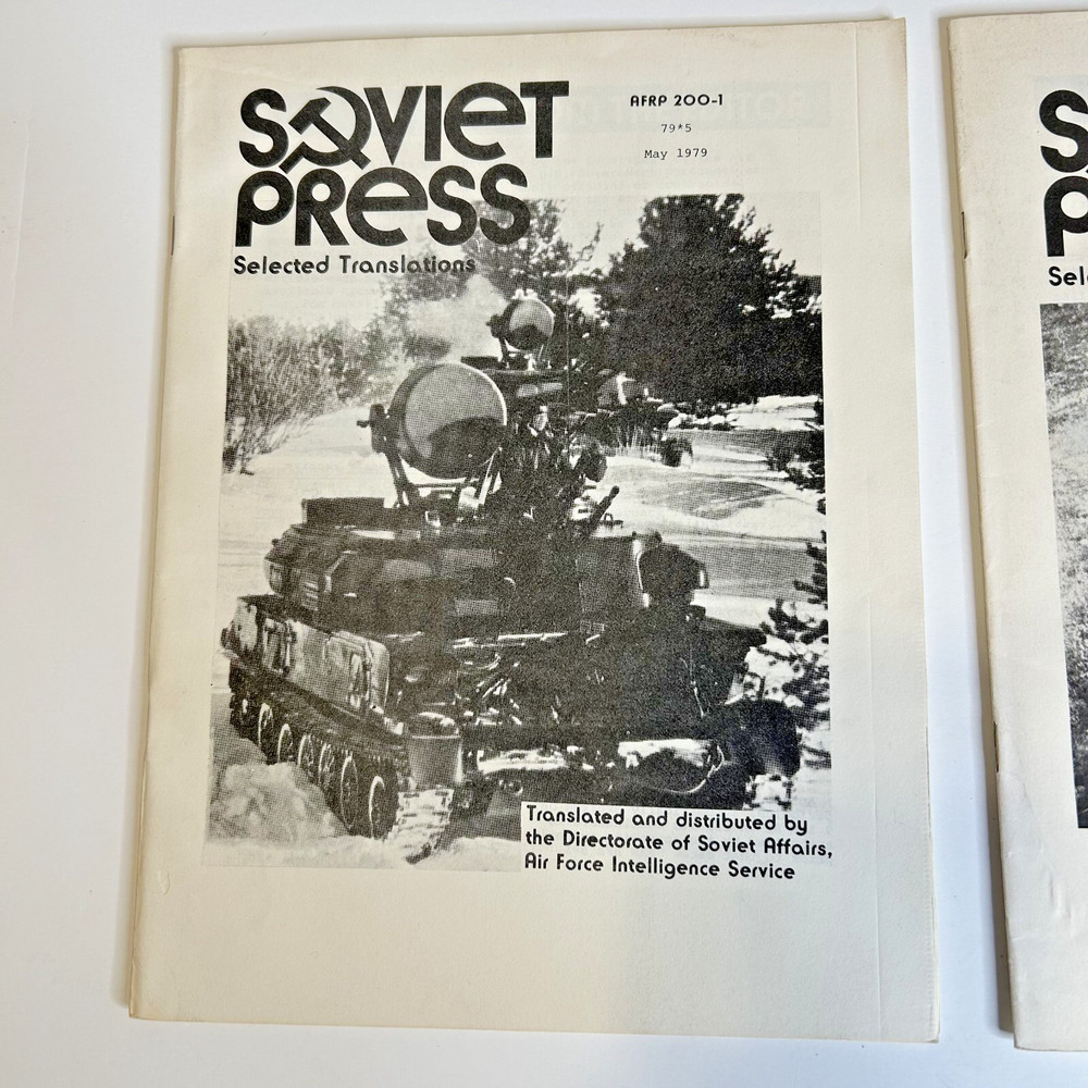 Soviet Press Selected Translations 1979 USAF Intelligence 3 Issues Military