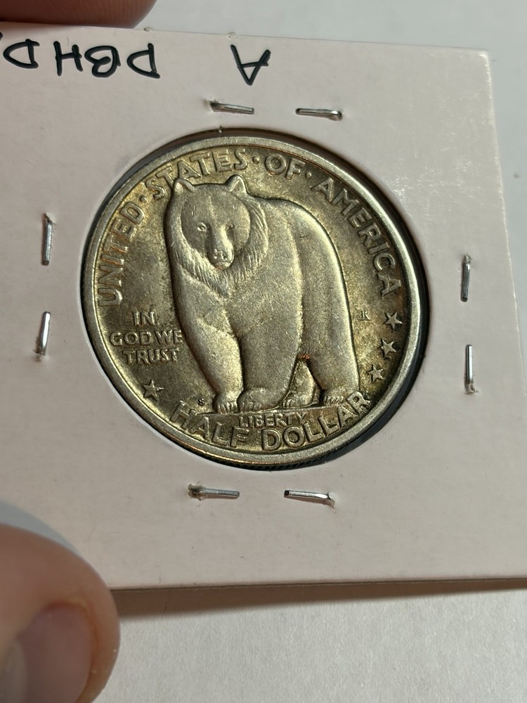 1936-S Bay Bridge Commemorative Silver Half Dollar UNC Nice Tone