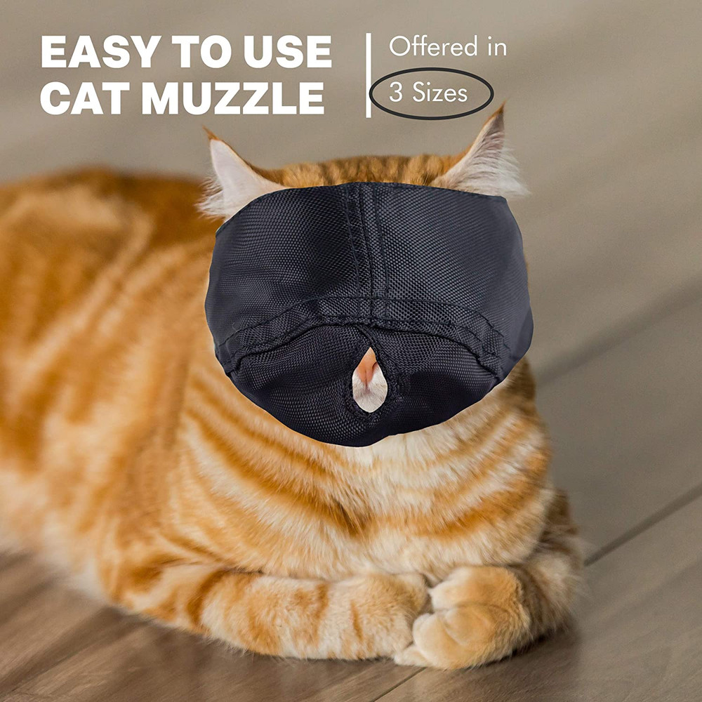 Gentle and Soft Cat Muzzle for Grooming Nylon - Small