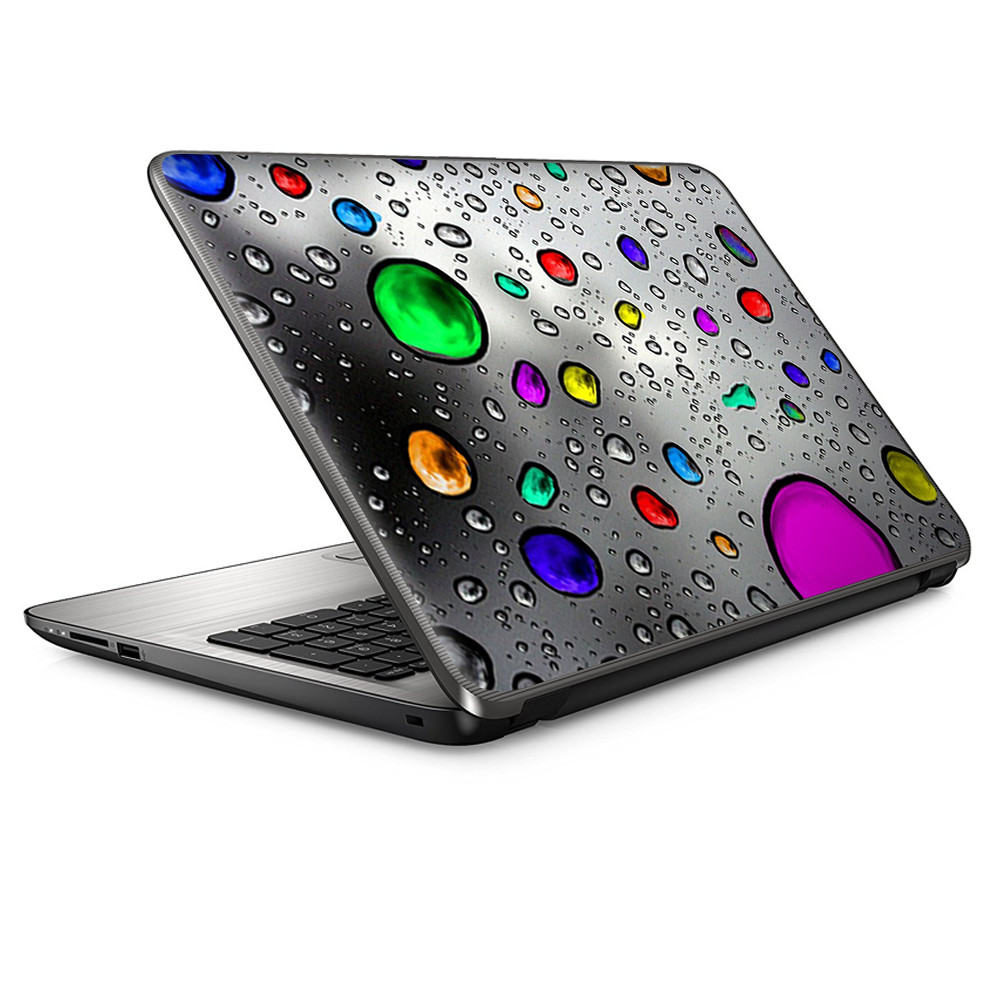 Universal Laptop Skins wrap for 15" - colored rain drops 3d effect