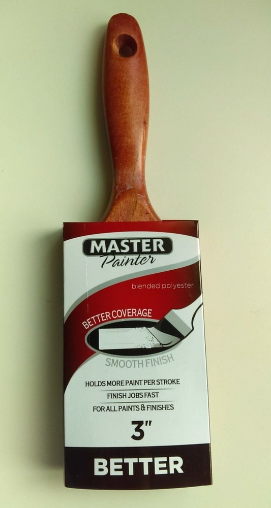 Master Painter Better Coverage Smooth Finish 3" Flat Polyester Paint Brush