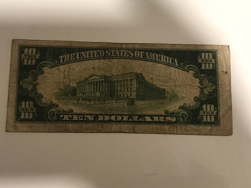 1934 a 10 dollar bill error