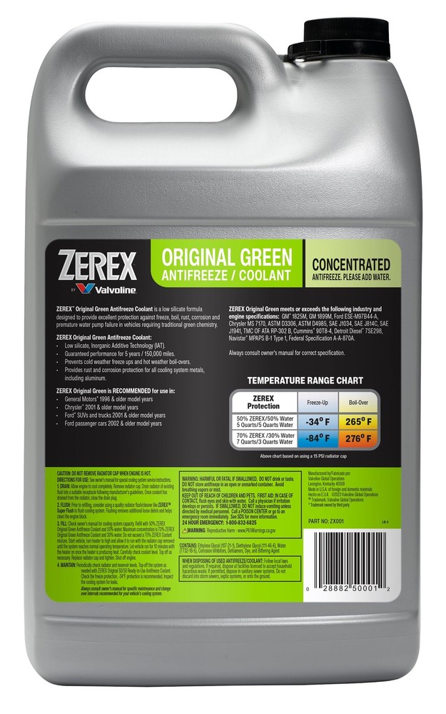 Low Silicate Antifreeze/Coolant Concentrate 1 Gallon 128 Fl Oz