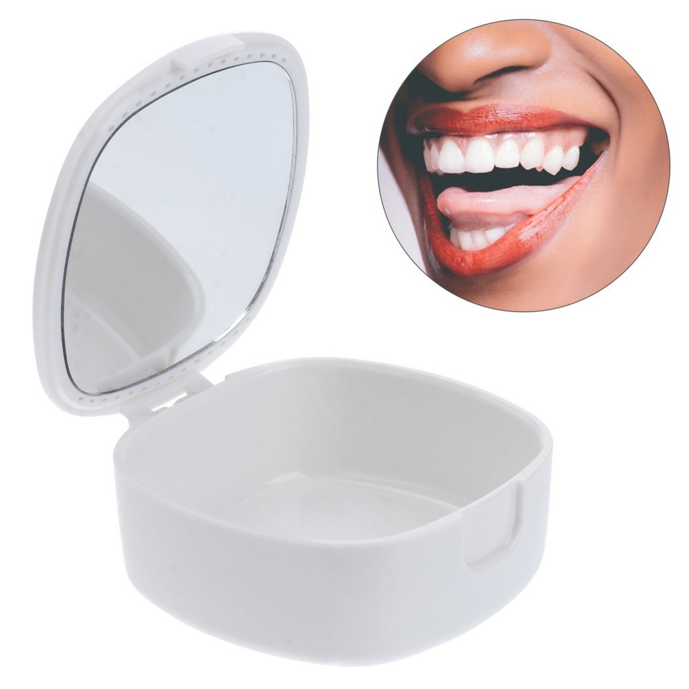 Mirror Retainer Case Retainer Mouth Guard Denture Storage Box