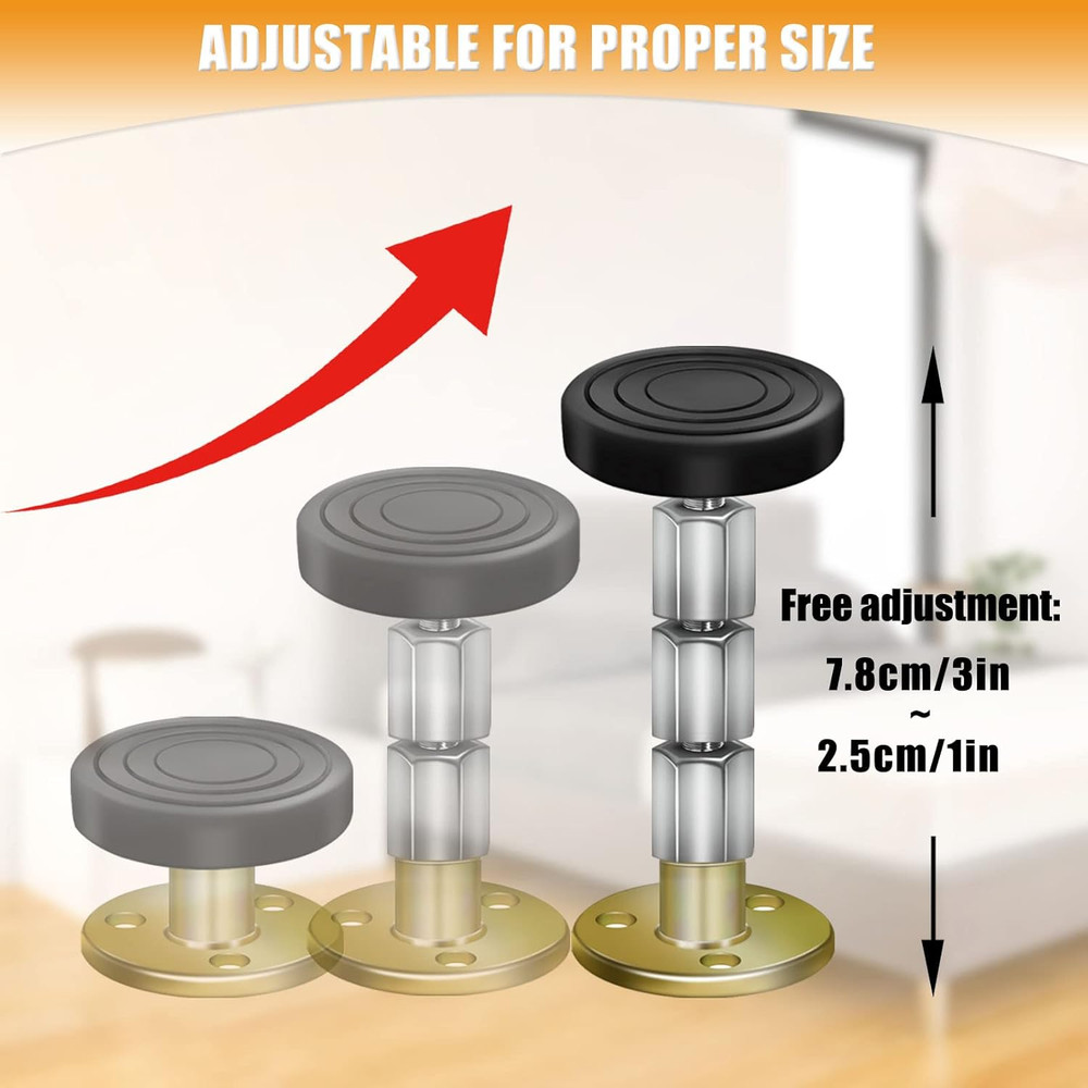 4 Pack Headboard Stoppers, Adjustable Bed Noise Stopper for Wall, Bed Frame Post