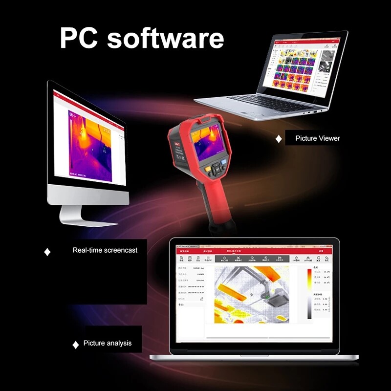 UNI-T UTi320E Infrared Thermal Imager IR Camera PC Software Analyzer WIFI APP