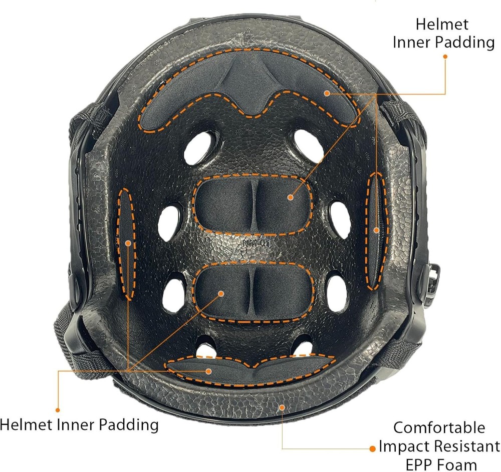 PJ Type Tactical Multifunctional Fast Helmet with Visor Goggles Version