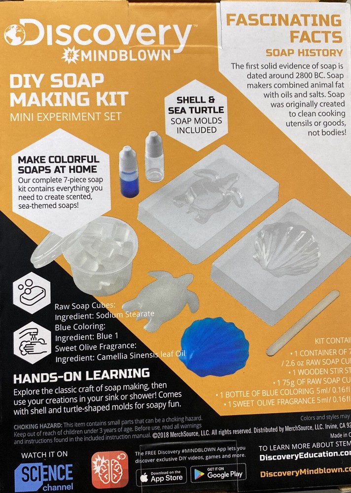 Discovery DIY Soap Making Kit STEM Science Tech Experiment #Mindblown 8+ New