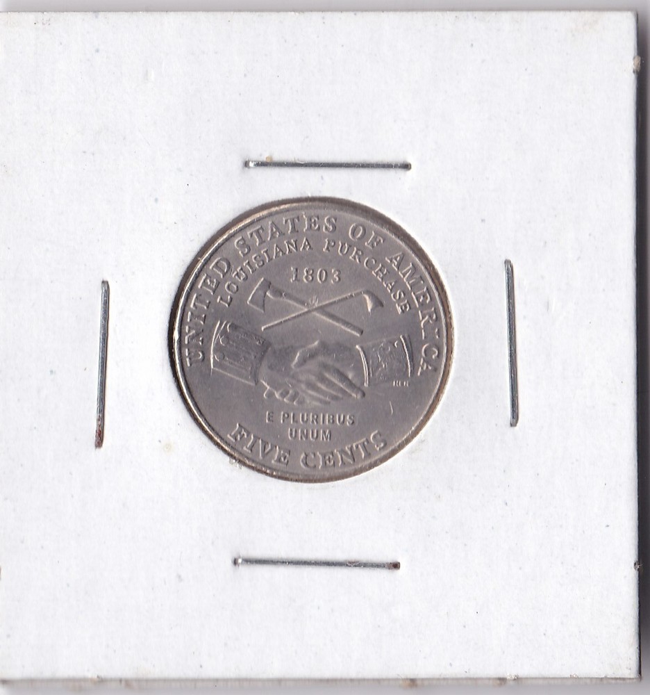 2000-P Jefferson Handshake Nickel Die Chips in Several Reverse Letters