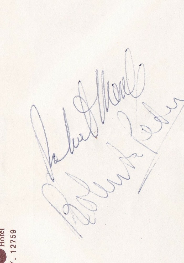 Roberta Peters and Robert Merrill signed Browns Hotel envelope - both deceased